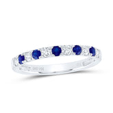 1/4CTW-DIA NKE 1/3CTW-RD-SAPP NAT GEM ANNIVERSARY BAND